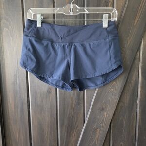 Lululemon Athletica Low Rise Navy Blue Athletic Shorts 2.5"